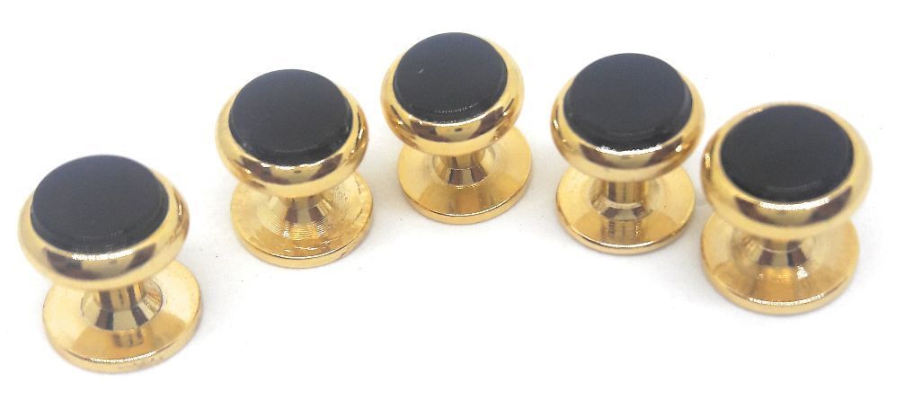 GENUINE ONYX TUXEDO SHIRT STUDS  MANUFACTURERS DIRECT PRICING!!!  MENZ JEWELRY ACCS