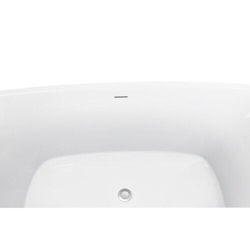 67in 100% Acrylic Freestanding Bathtub Contemporary Bathroom Soaking Tub White Unbranded - фотография #8