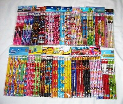 Wholesale 180 pcs Disney & Cartoon Character Pencil School Party Gift Bag Filler Disney Disney