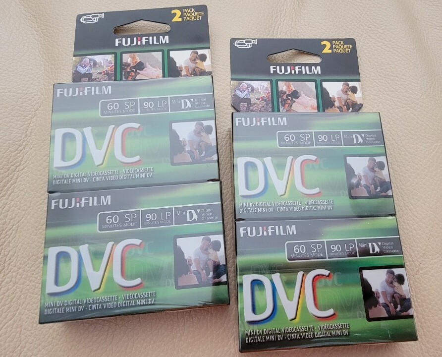 (4) Pack FUJIFILM DVC60 Mini DV Digital Blank Videocassette Tapes - NEW & SEALED Fujifilm DVC60