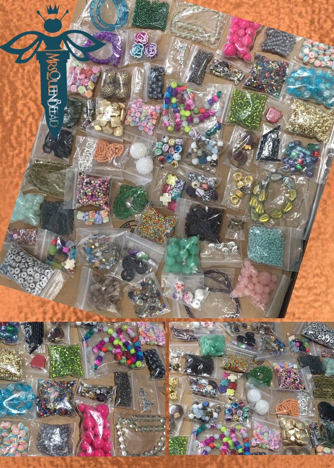 F&B👑🐝 40 Bags FINDINGS & BEADS Lot Of Jewelry Making Supplies Pendants Closure MrsQueenBeead Like Items Shown In Pics - фотография #8