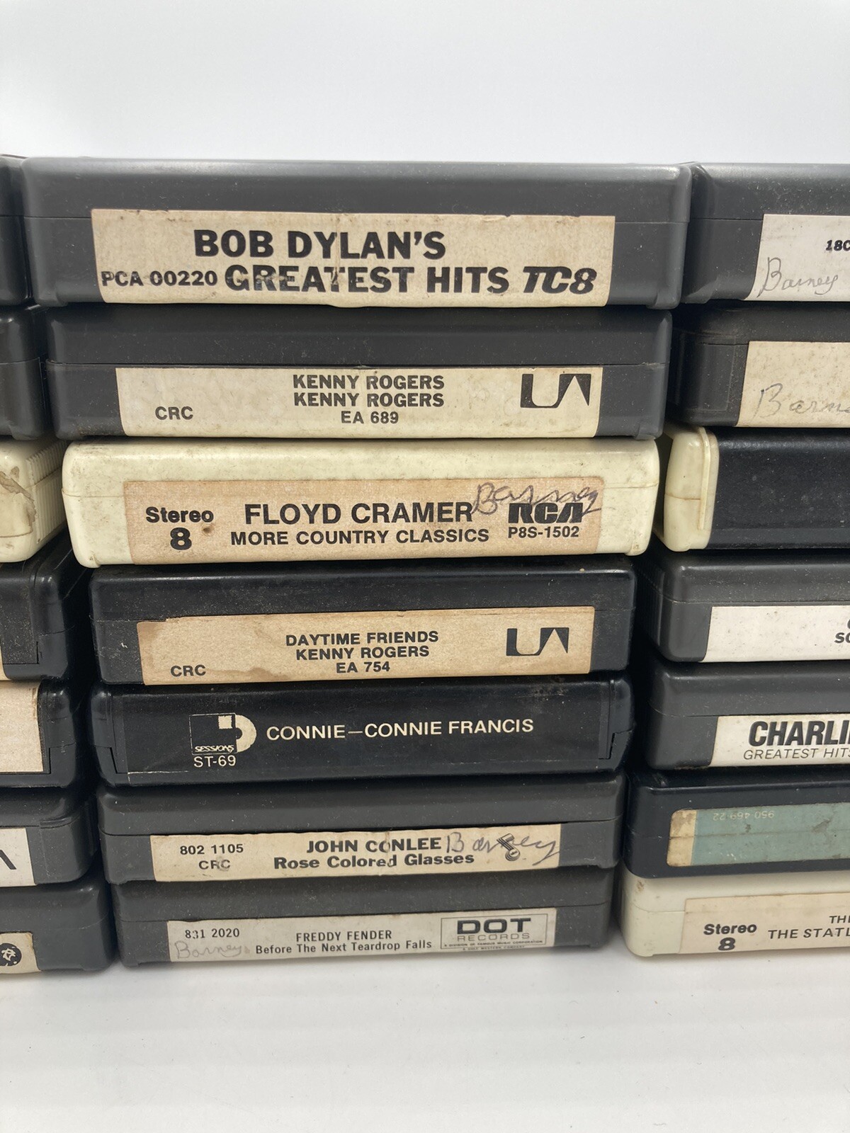 Lot of 8 Track Tape Cartridges Styx Kenny Rogers George Jones John Cougar 28 Qty Без бренда - фотография #3