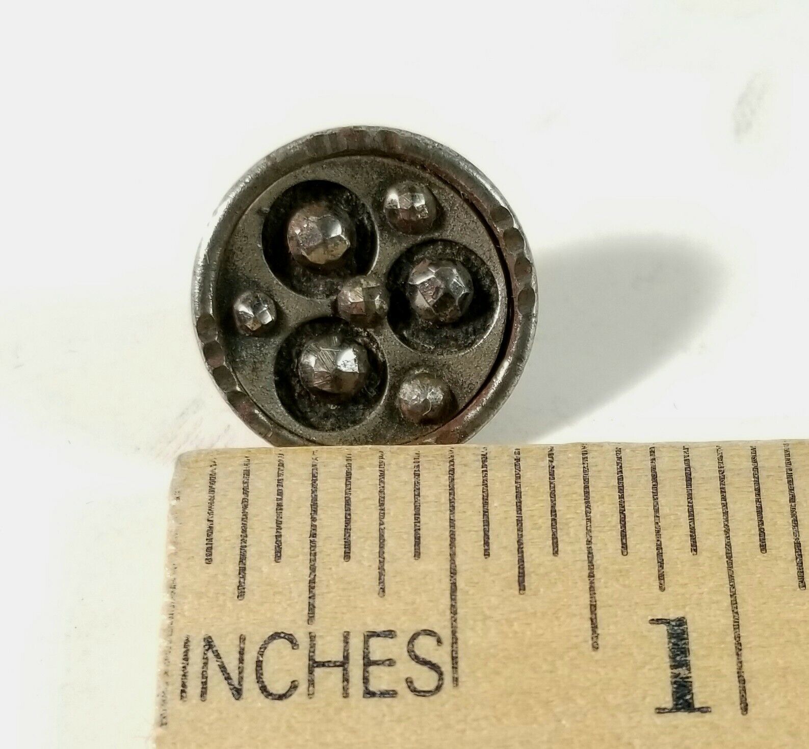 Lot Of 15 Antique Victorian Marcasite 5/8" Buttons Unmarked Metal Shank VFINE Без бренда - фотография #5