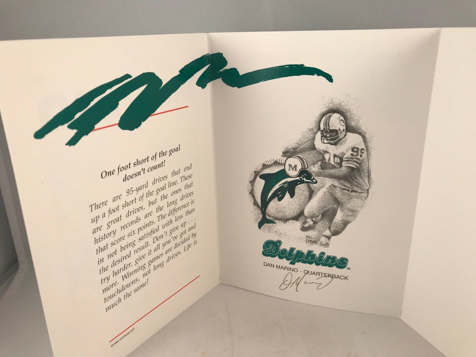 Dotson NFL Limited Edition Quarterback Greeting Card Set COA 1996 New Без бренда - фотография #11