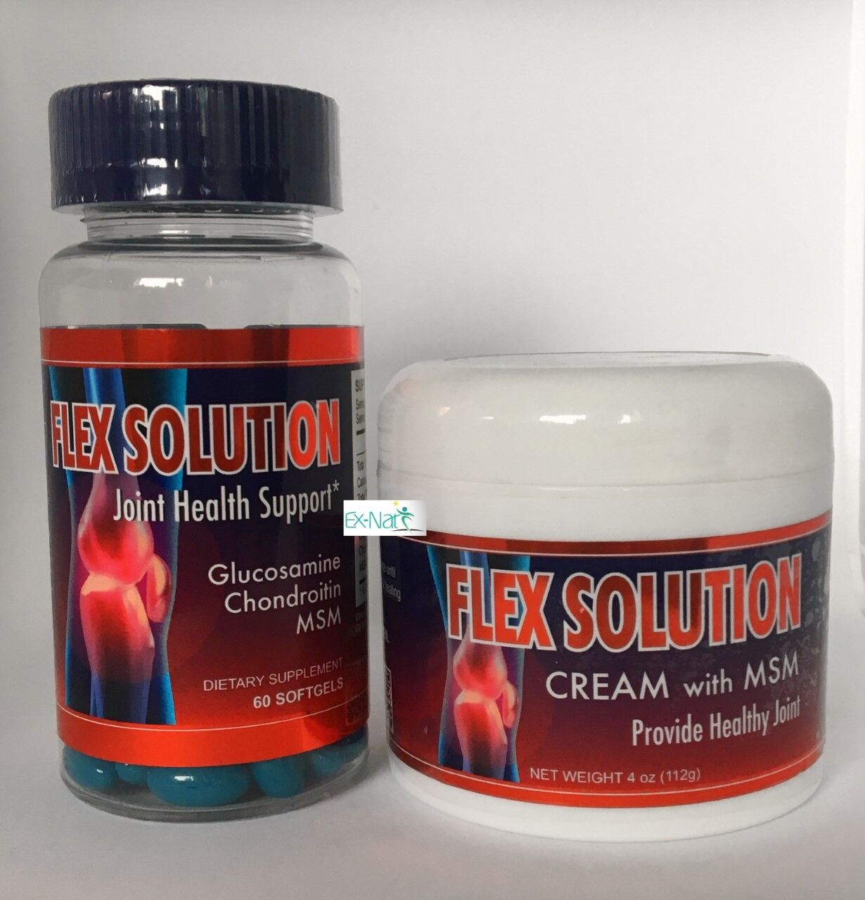 Flex Solution 60 cap and Cream Therapy Anti-Inflammatory dolor Muscle Relief Bee All Nue Natural 0700465358868