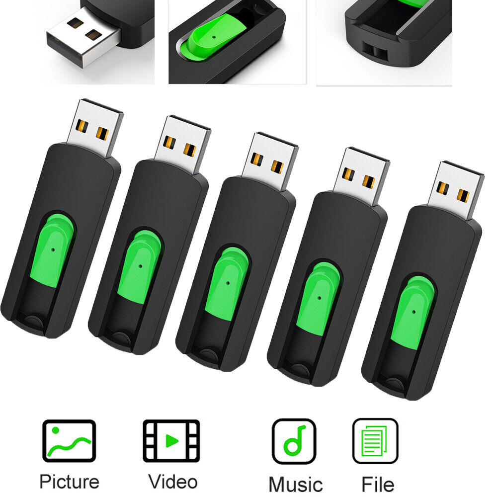 5Pack 32GB Flash Drive Memory Stick USB 2.0 Data Storage Thumb Pen Drives U Disk Unbranded Does not apply