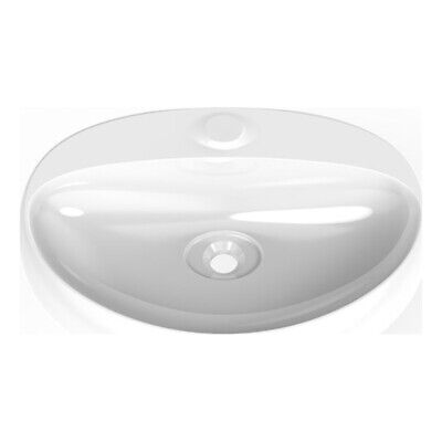 Pemberly Row Ceramic Oval Wall Mount Bathroom Sink in Glossy White Без бренда PR-4753-2798869 - фотография #3