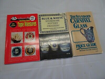 Price Guides Lot 4 Books Tape Measures Antiques Carnival Glass Blue & White Vtg Без бренда - фотография #5