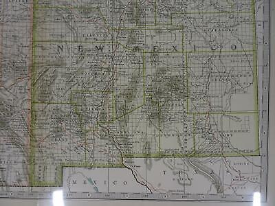 Lot 2 Antique Maps Arizona New Mexico Gaskell's Atlas of the World Century 1897 Без бренда - фотография #6