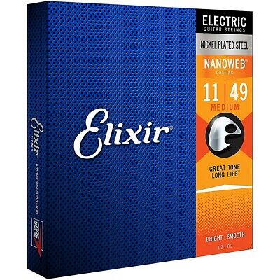 Elixir Nanoweb Electric Strings, Medium (11-49) 3-Pack Elixir 12102-3PK-KIT - фотография #2
