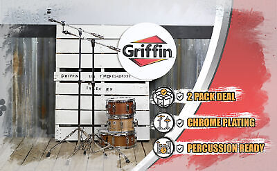 GRIFFIN Cymbal Boom Stand - 2 PACK Drum Hardware Arm Mount Adapter Percussion Griffin LG-(2) B80 - фотография #7