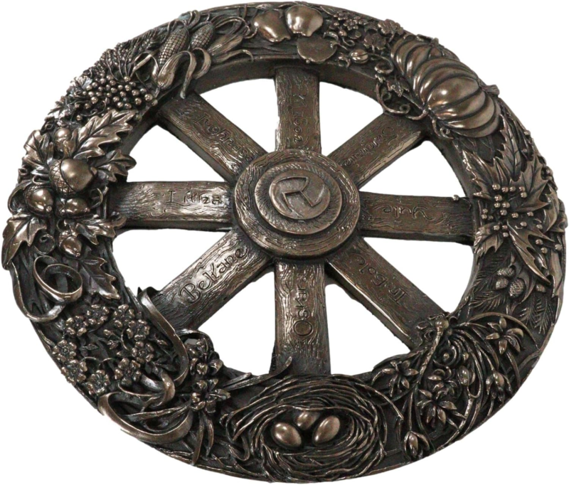 Ebros Wicca Sabbats Seasonal Wheel of the Year Wall Decor Plaque in Bronze Patin Does not apply - фотография #3