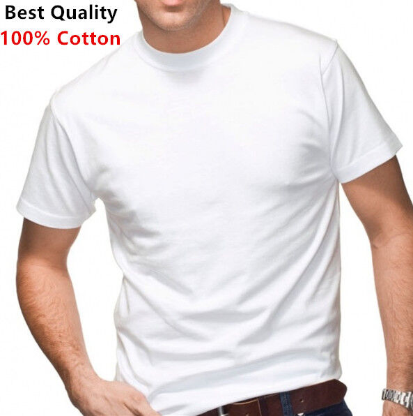 New 12 Pack Men's 100% Cotton Tagless T-Shirt Undershirt Tee Plain White S-XL Giovanni under shirts