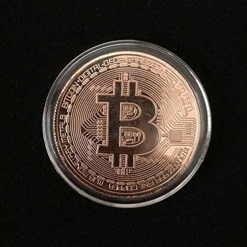 10Pcs Physical Bitcoin Coins Commemorative Rose Gold Plated Bit Coin Collectible Без бренда - фотография #8