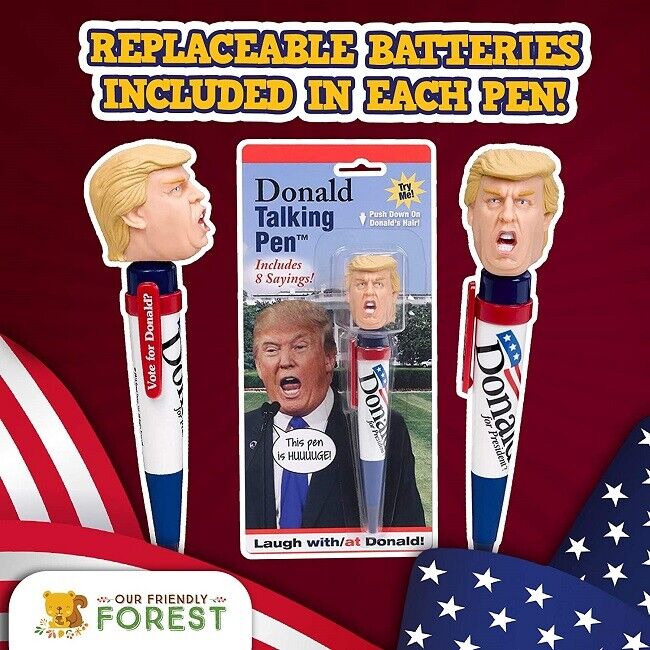 Donald Trump Talking Pen 8 Different Sayings In Trump's Real Voice FREE SHIPPING Без бренда - фотография #5