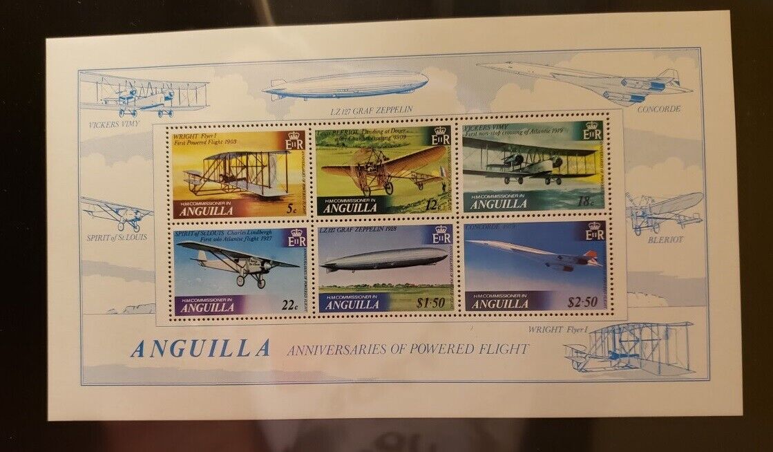 Anguilla Aircraft & Aviation Stamps Lot of 13 - MNH  - See Details for List Без бренда - фотография #3