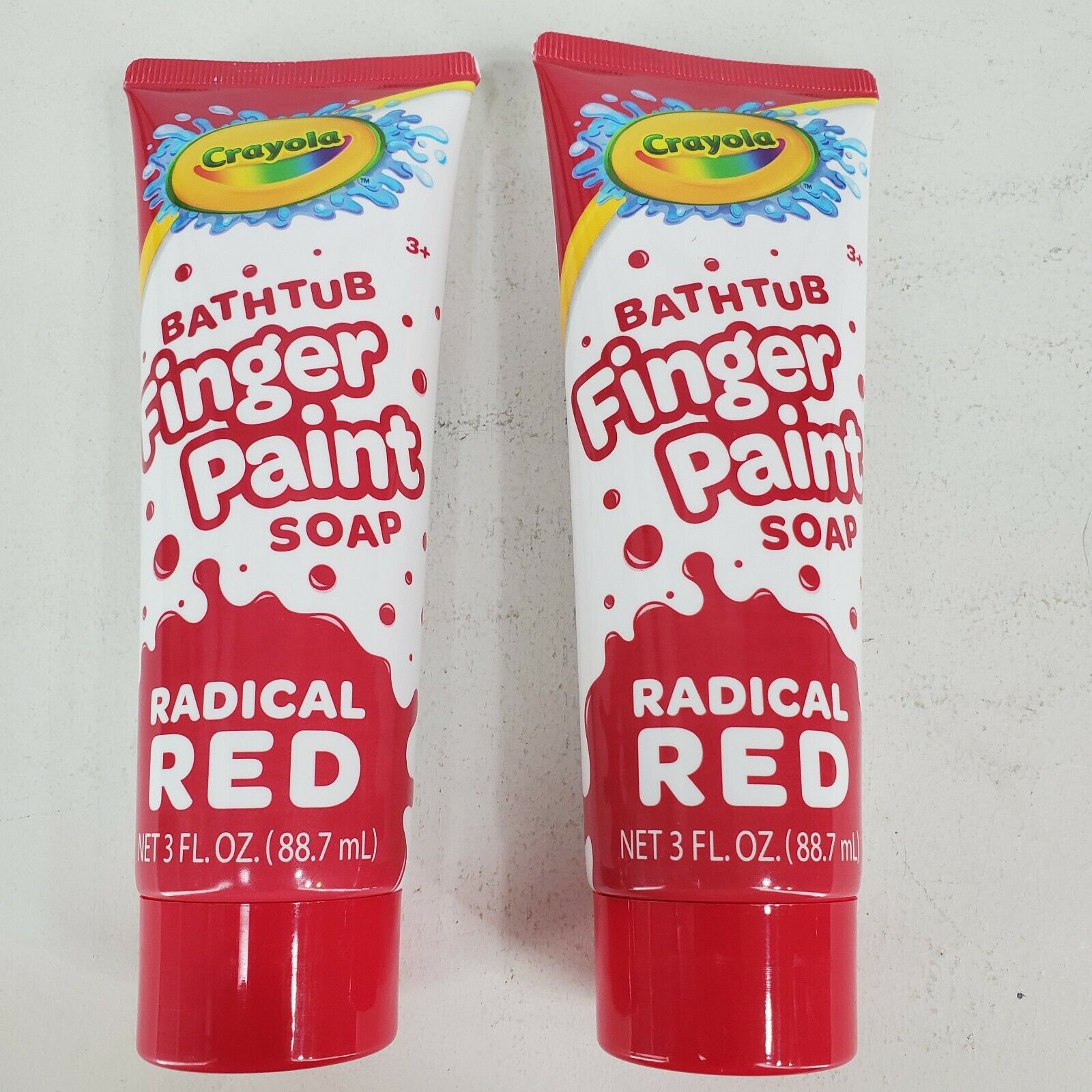 Crayola Bath Tub Finger Paint Soap Radical Red 3 oz. each Lot of 2 Ages 3+ New Crayola 200701BHZ