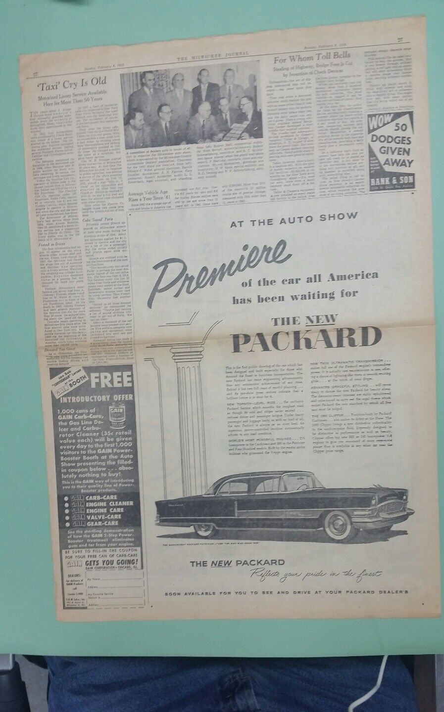 1955 Packard Patrician newspaper ad  Без бренда