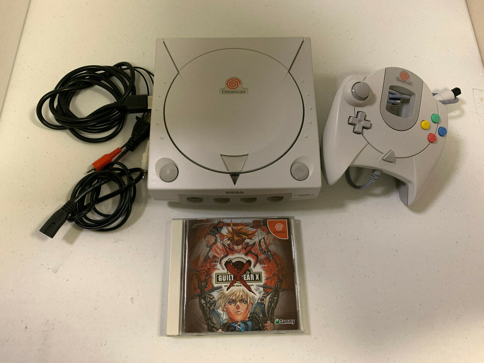 Japanese Sega Dreamcast + Games Guilty Gear X & Gunbird 2 Lot SEGA Sega Dreamcast