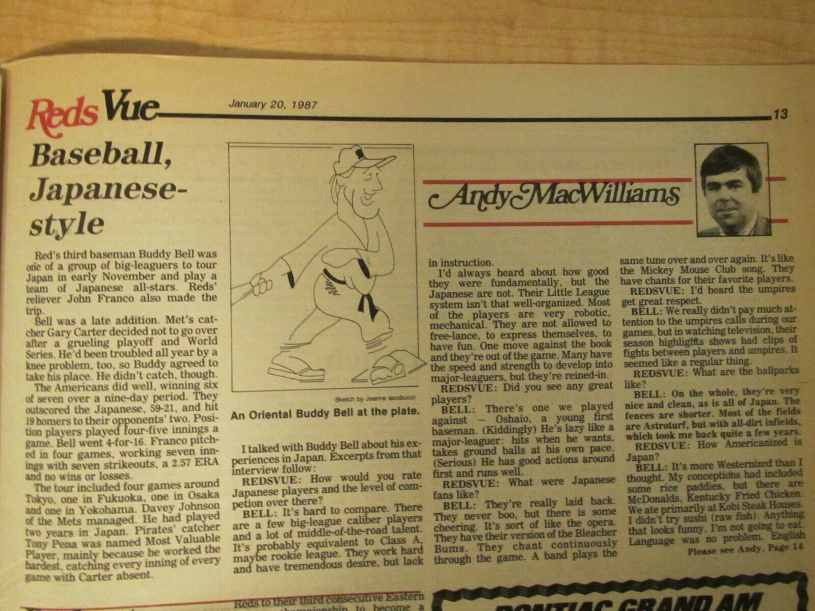 1987 Reds Vue Newspaper Lot of 7 Cincinnati Без бренда - фотография #6