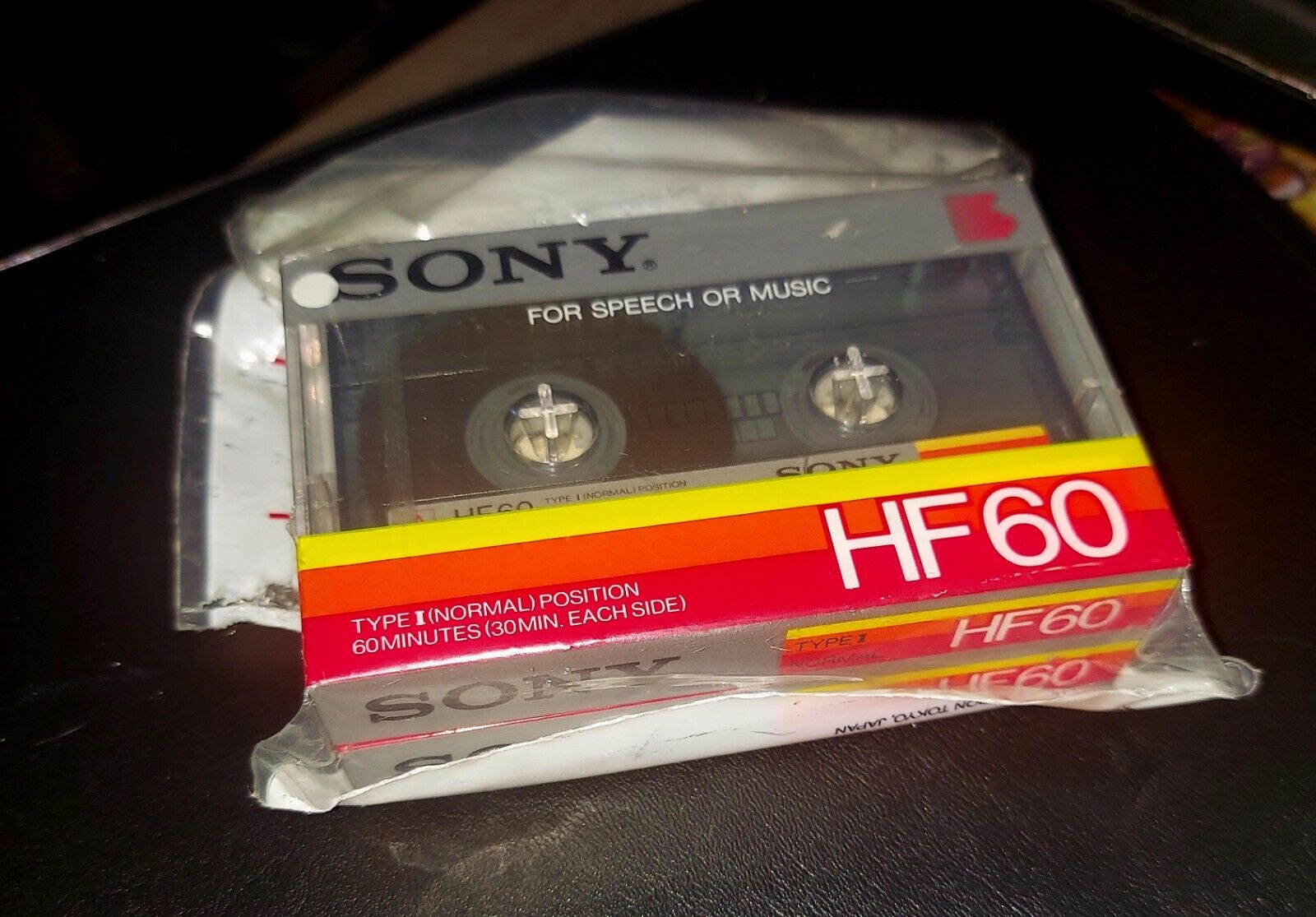 SONY HF Type I Normal Bias 60 Minute Audio Cassette Tape 2 pack NEW Sony Does Not Apply