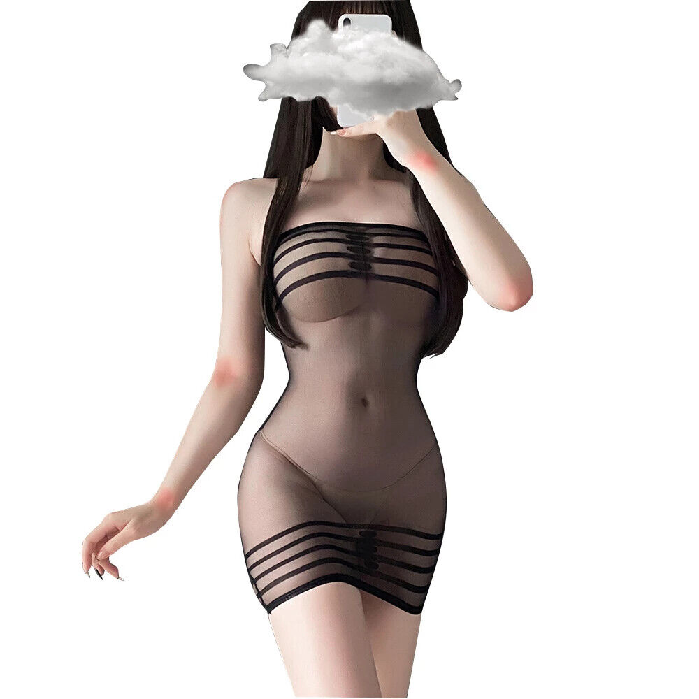 Sexy Women's Sleeveless Fishnet Bodycon Mini Dress Babydoll See Through Clubwear Unbranded - фотография #2