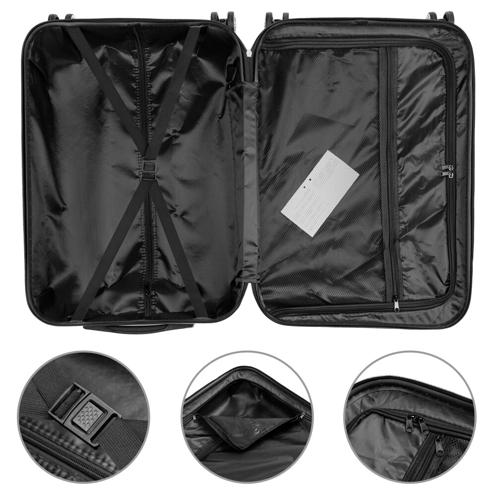 20"/24"/28" 3 pcs Luggage Travel Set Bag ABS Trolley Hard Shell Trip Suitcase US Unbranded - фотография #9