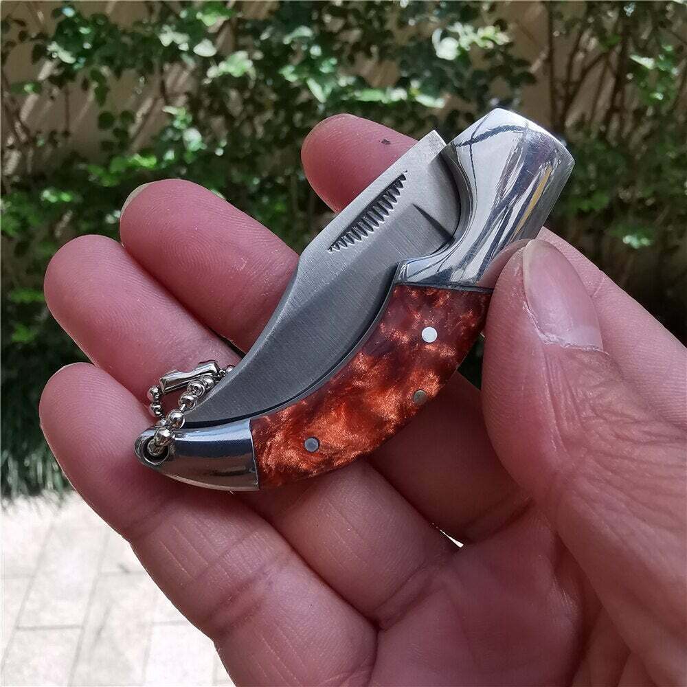 12X Survival Portable Mini Steel Folding Camping Tactical Hunting Knife DOOM BLADE Paramilitary 2 - фотография #6