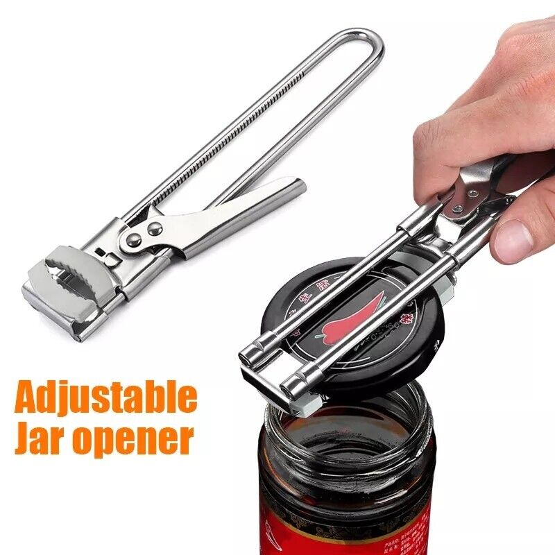 2 Adjustable Multifunctional Stainless Steel Can Opener Jar Lid Gripper Kitchen challenger-market Does not apply - фотография #11