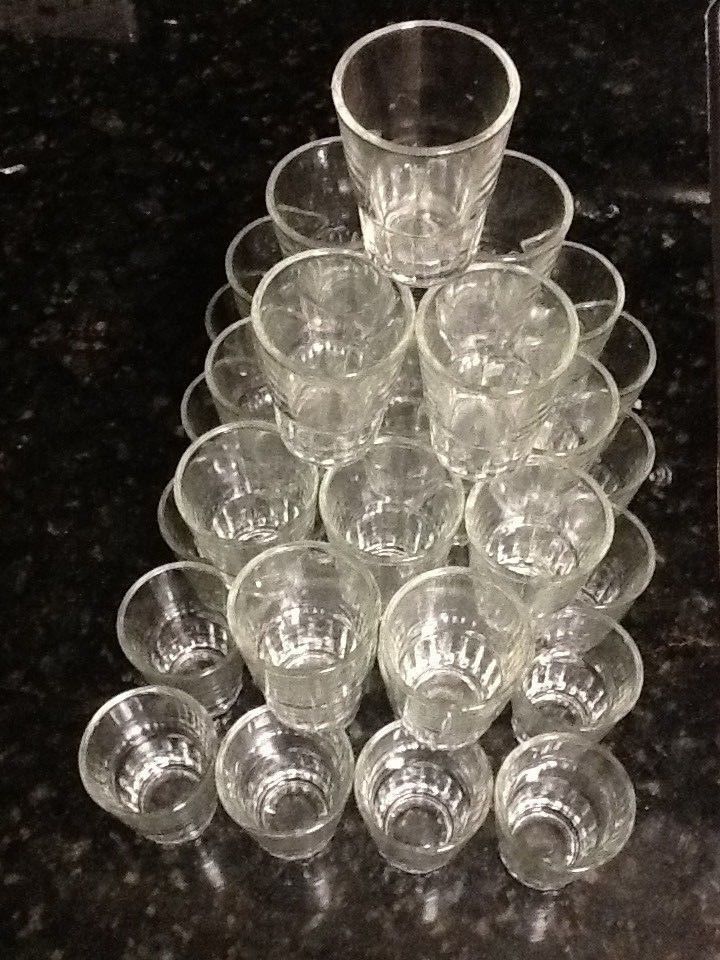 Lot 36 pc Shot Glasses Glass Barware Shots Drink Whiskey Tequila Vodka 3 Doz  Unbranded - фотография #2