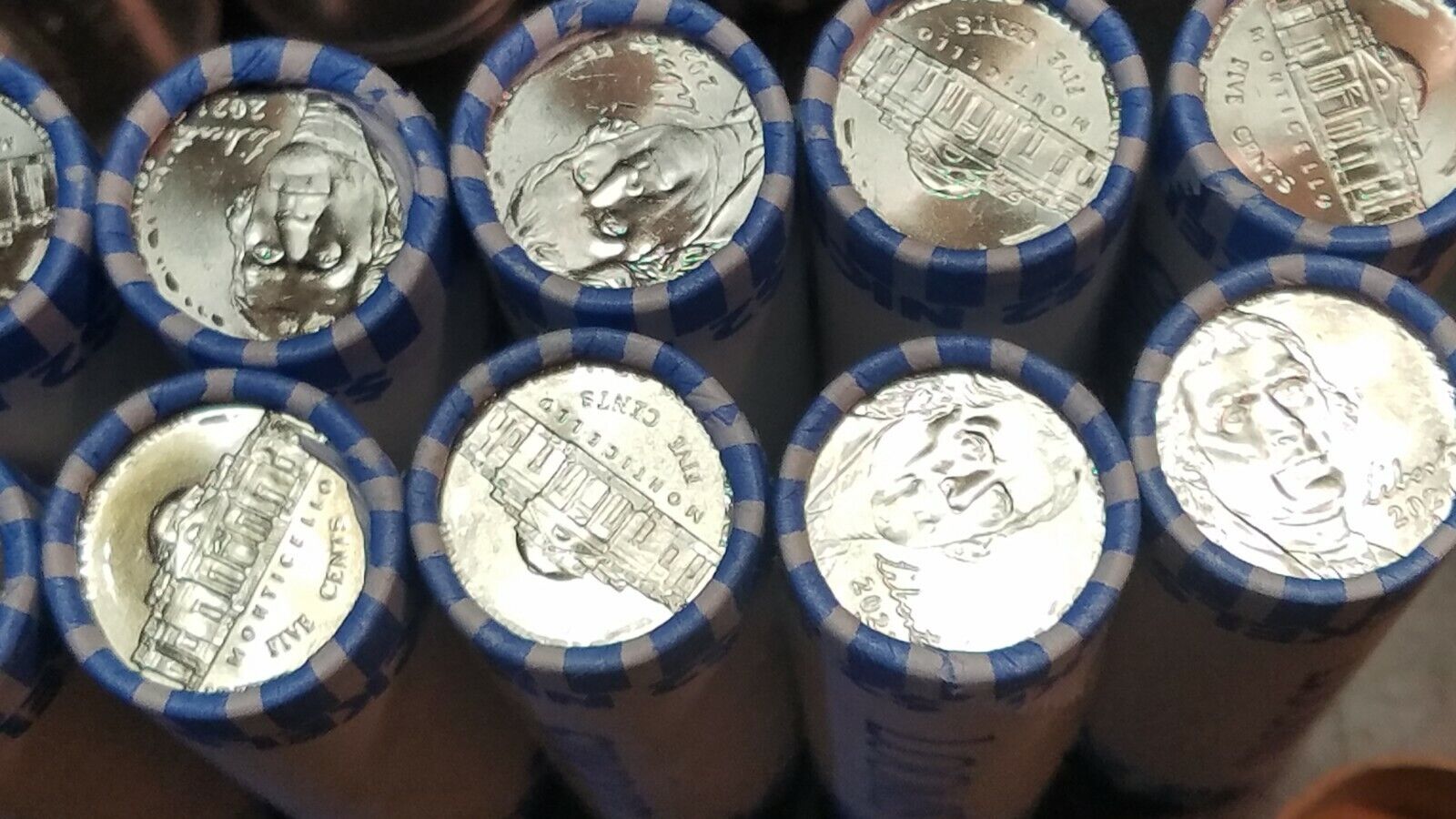 10 Rolls BU! 2021D Jefferson Nickels from Box. Uncirculated Coins! $20 Face Val Без бренда - фотография #3