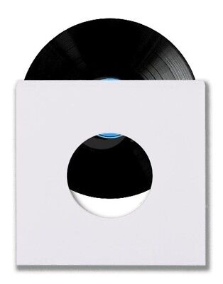 500 45 RPM 7" Record Inner Sleeves With Hole Heavy Weight 20# White Paper Acid Valuemailers rec.sleeve.7in