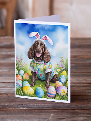 American Water Spaniel Easter Egg Hunt Cards Envelopes Pk of 8 DAC4931GCA7P Без бренда - фотография #2