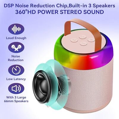 Newest Portable Karaoke Machine for Kids Adults,Portable Bluetooth Speaker Pink Does not apply Does Not Apply - фотография #4