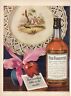 1943 Old Forester PRINT AD WWII era  orchid  glass platter deer hunting OLD FORESTER