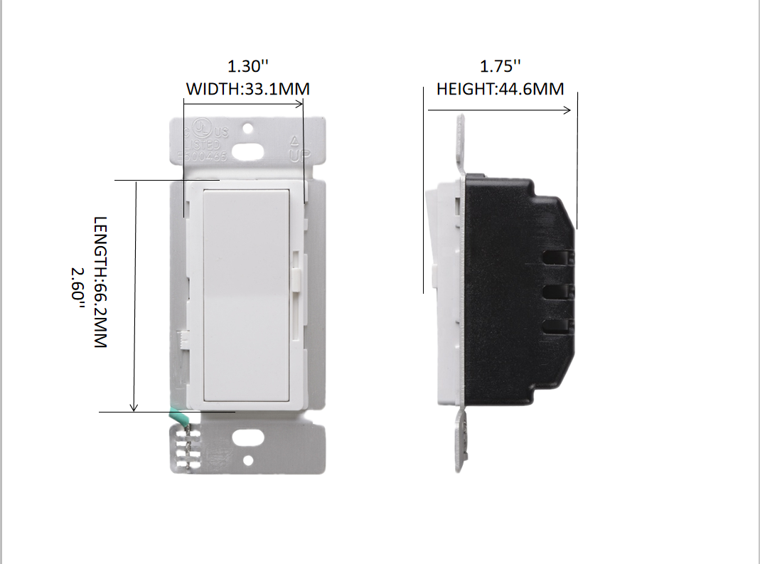 Decora Dimmer Light Switch Single Pole / 3-Way - LED / Incandescent / CFL 2 Pack Paladin - фотография #3