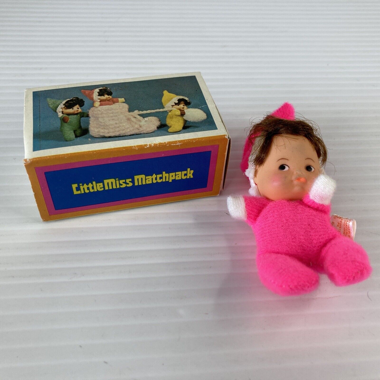 Vintage Little Miss Matchpack Doll - Pink Original Matchbox  Hong Kong Fun World Fun World - фотография #2