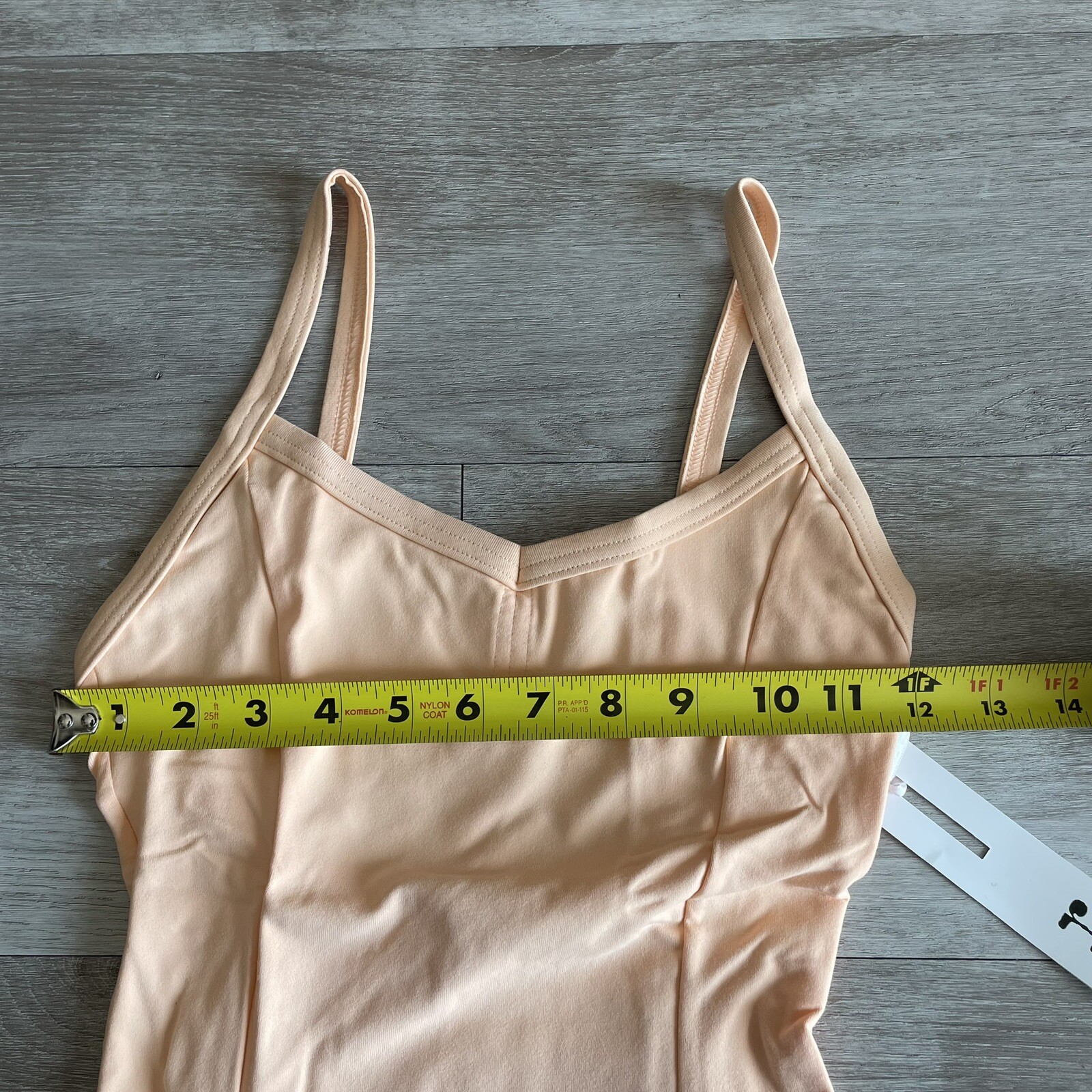 NWTS Repetto Women’s Leotard Gathered Front Spaghetti Straps Apricot Size LARGE Repetto - фотография #9