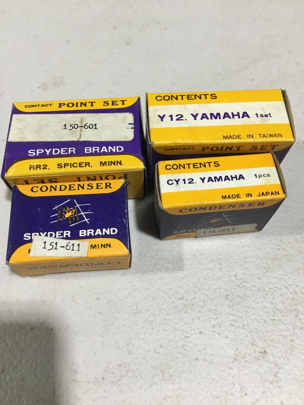 Vintage NOS Spyder Points Condensers Yamaha Sno Jet SST SS SL Star Super Whisper Unbranded Does Not Apply