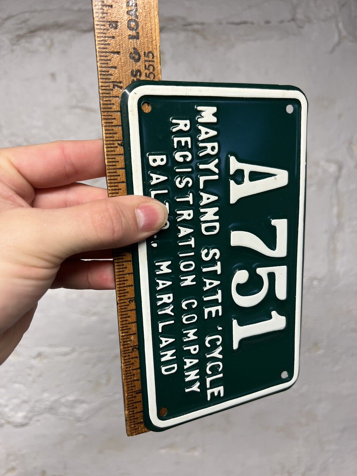 ✨ Vintage 1950s Baltimore Maryland BICYCLE License Plate Sign Gas Oil #A751 7x4✨ Без бренда - фотография #2
