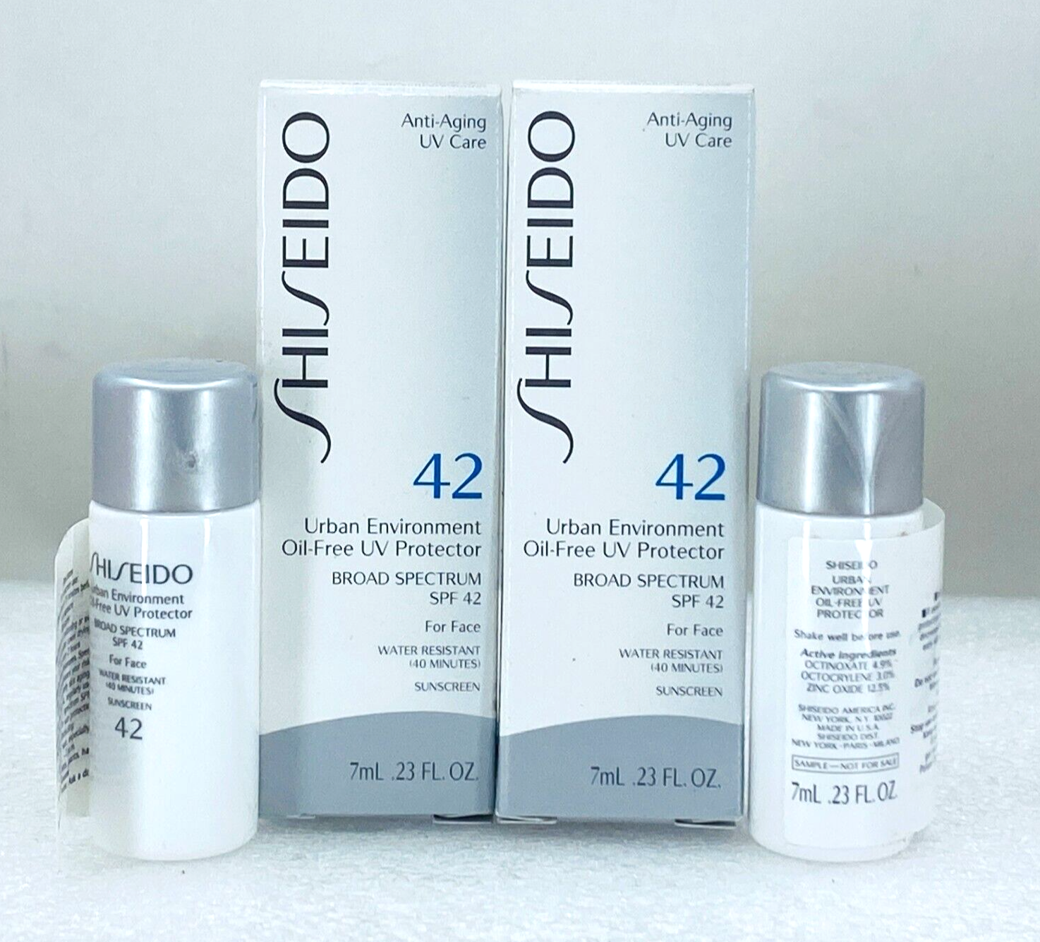 Shiseido Urban Environment Oil-Free SPF 42 Sunscreen Anti Aging 0.23oz(lot 2)NIB Shiseido