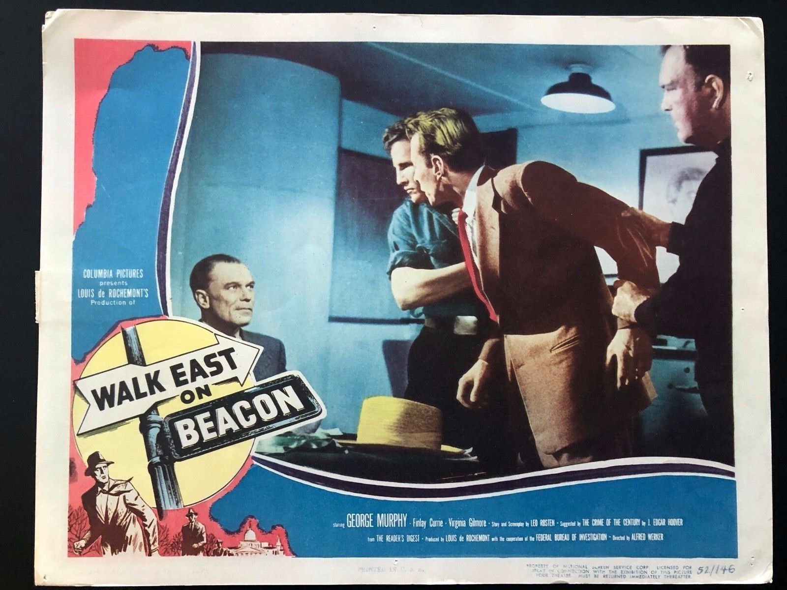 Walk East on Beacon (1952) Original Movie Lobby Card Set + 2 Extra, 10 Total EX Без бренда - фотография #7