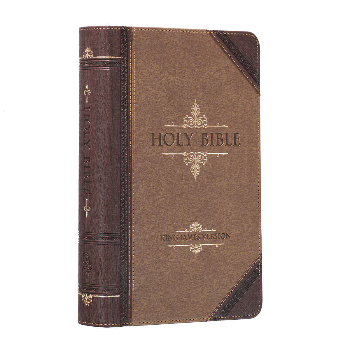 KJV Holy Bible King James Version Brown Large Print Red Letter Без бренда - фотография #4