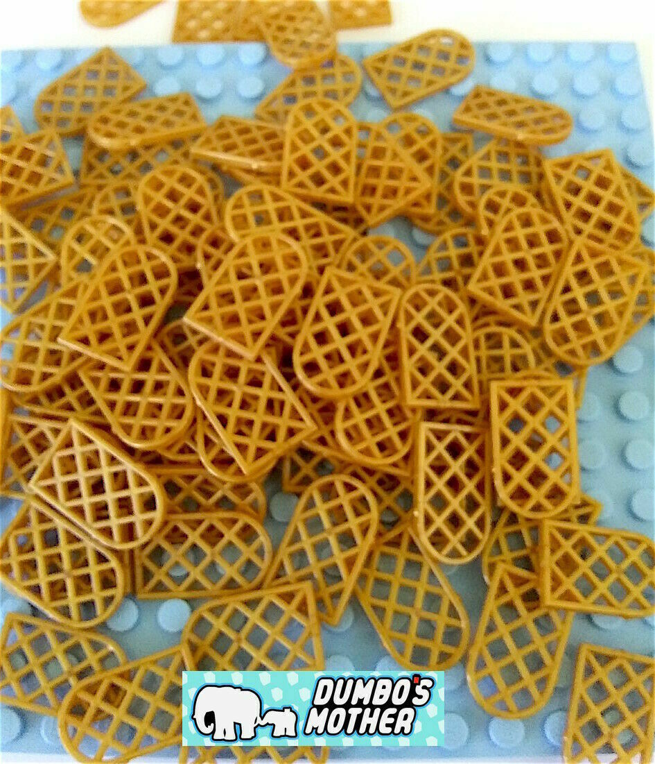 LEGO Window 1x2x2 2/3 Diamond Lattice Pane Pearl Gold NEW X20 LEGO 30046