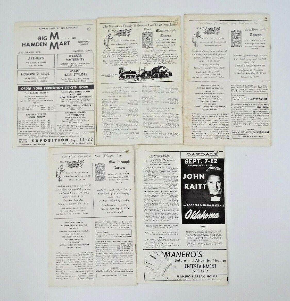 Oakdale Musical Theatre Booklet Programs Wallingford Connecticut Lot of 5  Без бренда - фотография #3
