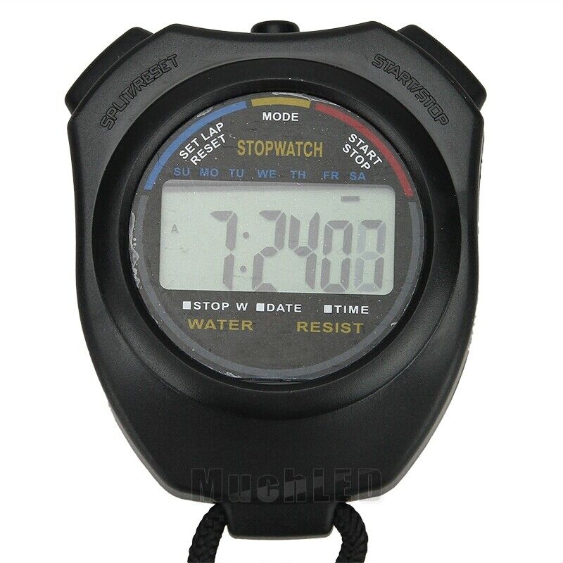 Digital LCD Alarm Date Time Counter Stopwatch Sport Timer Electronic Chronograph Unbranded Does not apply - фотография #6