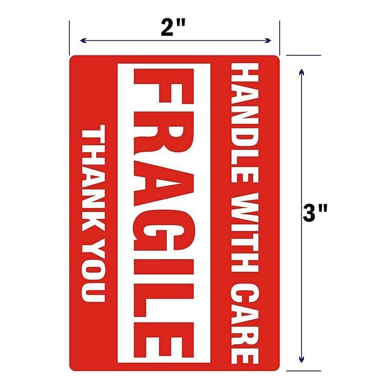 2 Rolls 2" x 3" Fragile Handle With Care Thank You Stickers Labels 500 Per Roll Unbranded/Generic Does not apply - фотография #7