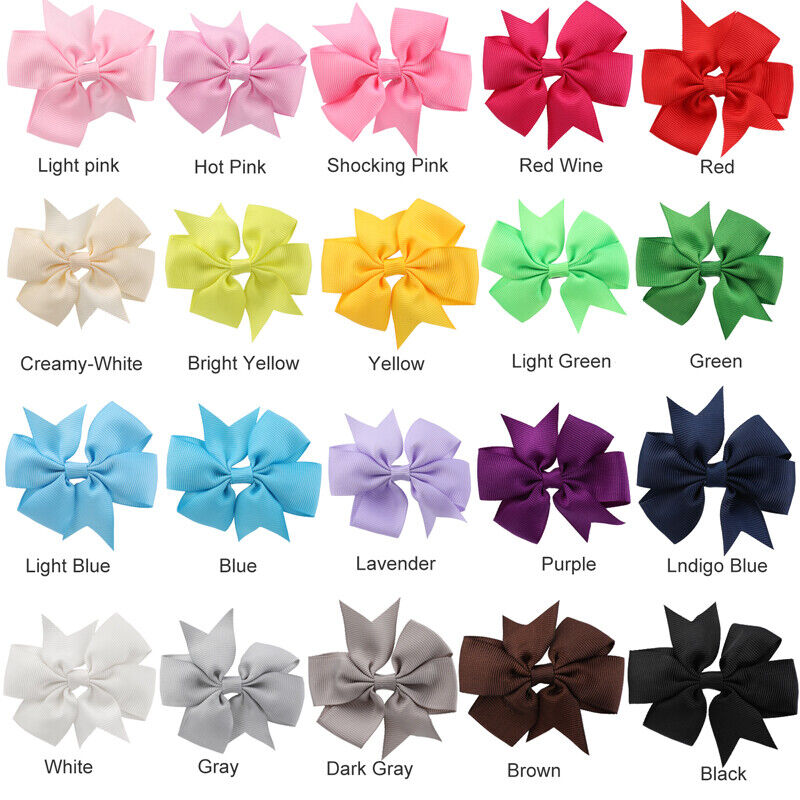 40 Pcs in Pairs 3.5" Boutique Hair Bows Alligator Clips For Girls Toddlers Kids Unbranded - фотография #2