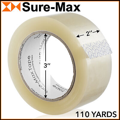 18 Rolls Carton Sealing Clear Packing Tape Box Shipping - 2 mil 2" x 110 Yards Sure-Max Does Not Apply - фотография #3