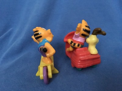Vtg GARFIELD & ODIE PVC figurines McDonalds 1988 Lot of 2 Sunday Comics Scooters Без бренда - фотография #5